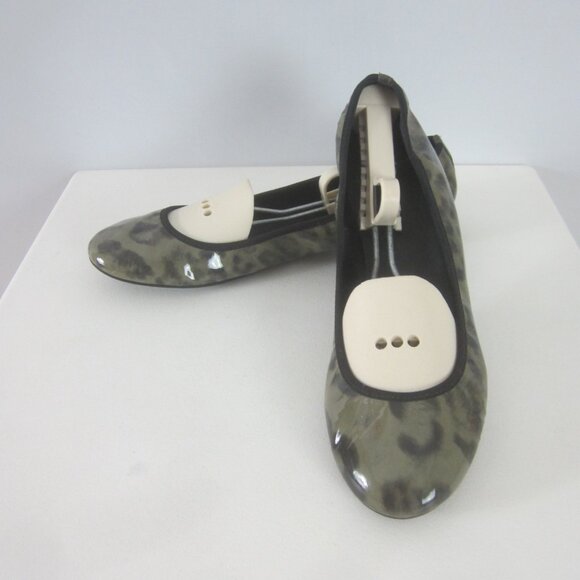J. Crew Womens 8 M Cece Patent Leather Camo Animal Print Ballet Flats Italy - Picture 10 of 13